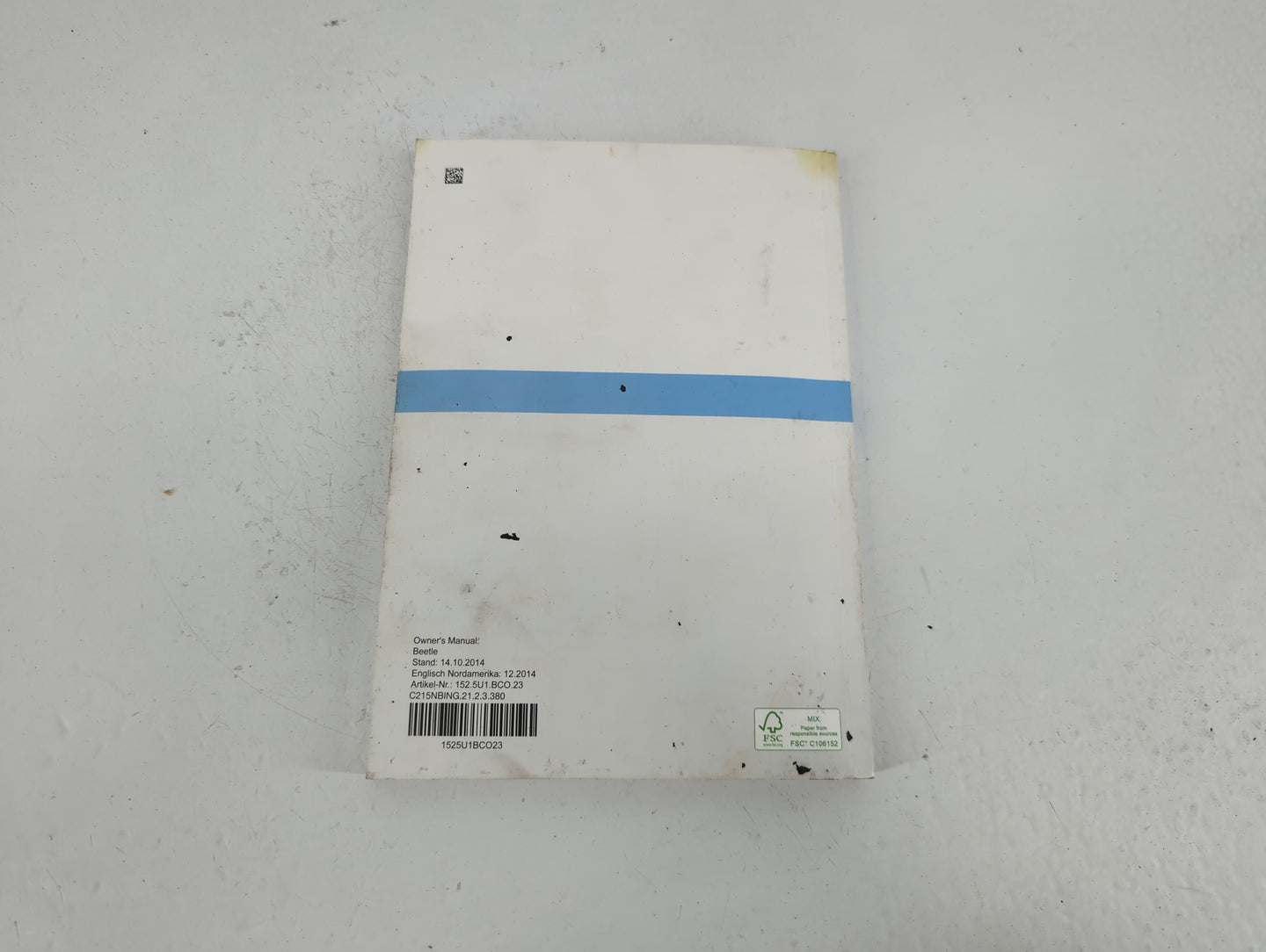 2015 Volkswagen Beetle Owners Manual Book Guide P/N:1525U1BC023 OEM Used Auto Parts - Oemusedautoparts1.com