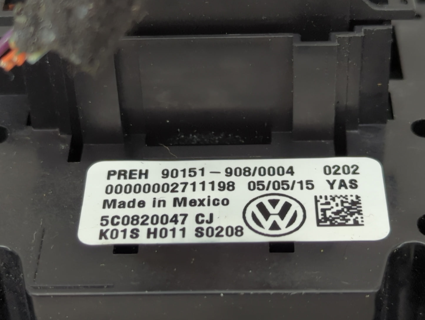2012-2016 Volkswagen Beetle Climate Control Module Temperature AC/Heater Replacement P/N:90151-0004 90151-908 Fits OEM Used 
