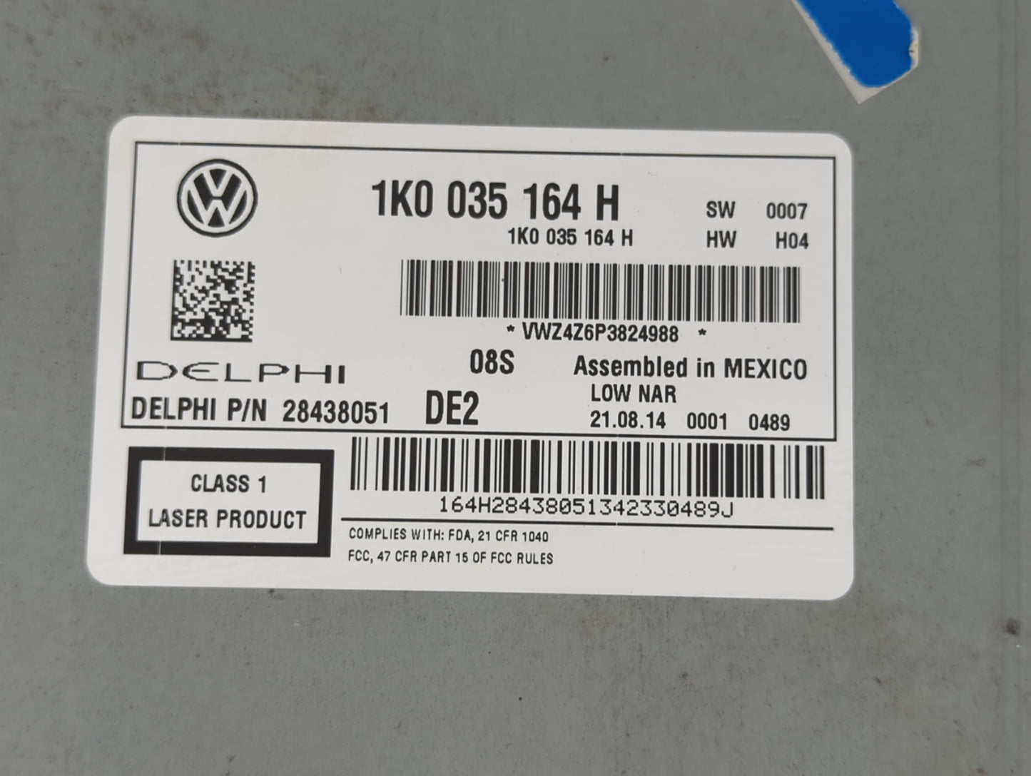 2014-2016 Volkswagen Beetle Am Fm Cd Player Radio Receiver - Oemusedautoparts1.com