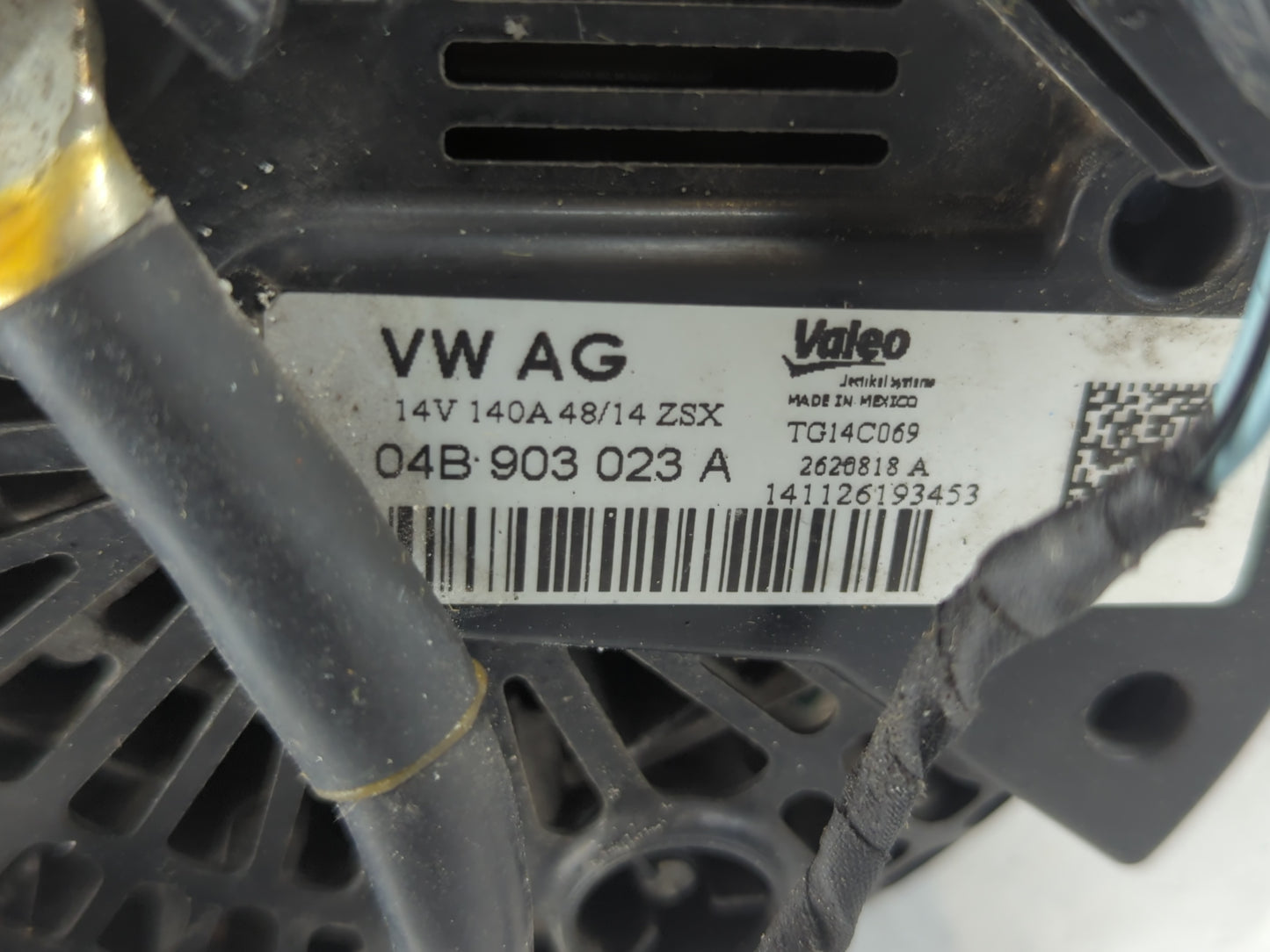 2015 Volkswagen Beetle Alternator Replacement Generator Charging Assembly Engine OEM P/N:04B 903 023 A Fits Fits 2016 OEM Us