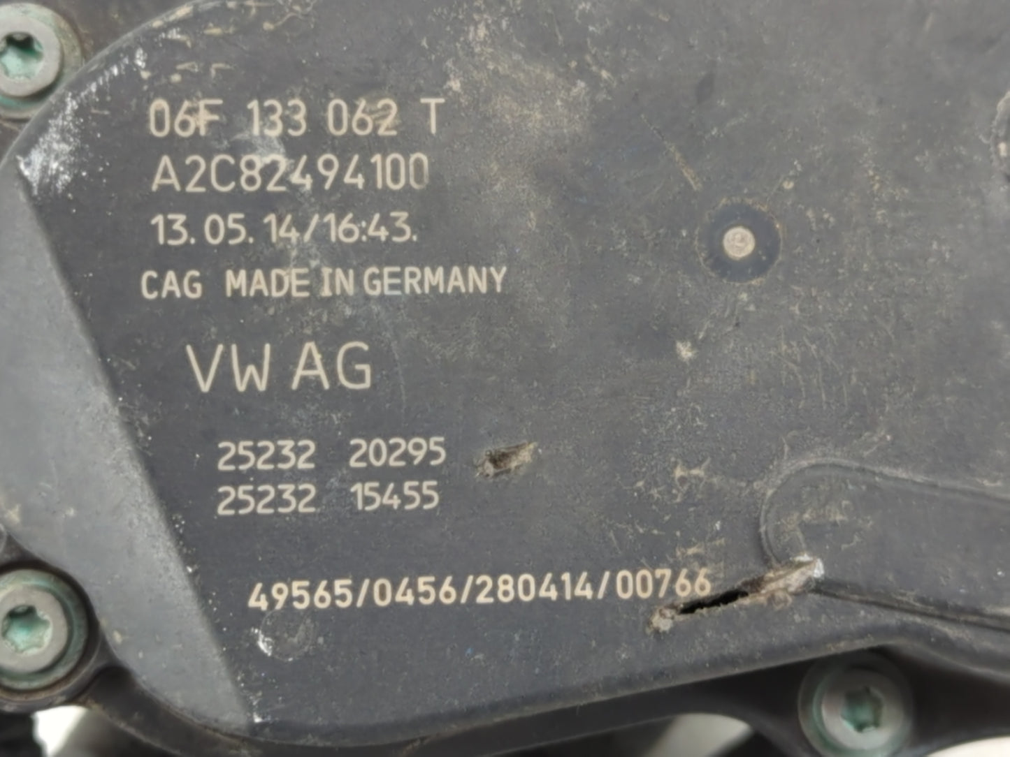 2013-2019 Volkswagen Golf Throttle Body P/N:06F 133 062 T 06F 133 062 Q Fits OEM Used Auto Parts - Oemusedautoparts1.com