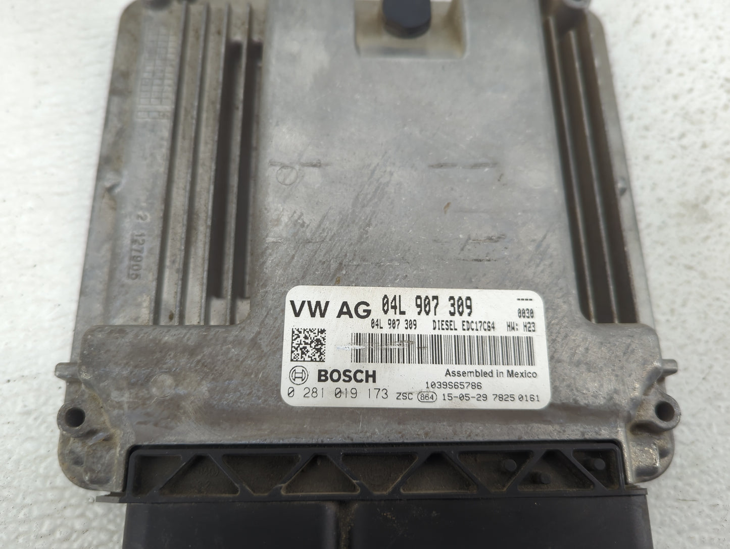 2015 Volkswagen Golf PCM Engine Control Computer ECU ECM PCU OEM P/N:04L907309 0281019173 Fits Fits 2016 OEM Used Auto Parts