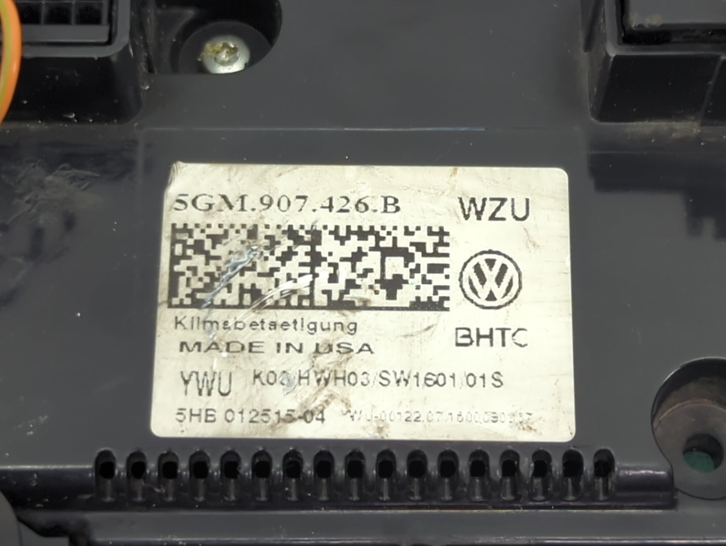 2015-2017 Volkswagen Golf Climate Control Module Temperature AC/Heater Replacement P/N:5GM907426B 5HB01251504 Fits OEM Used 