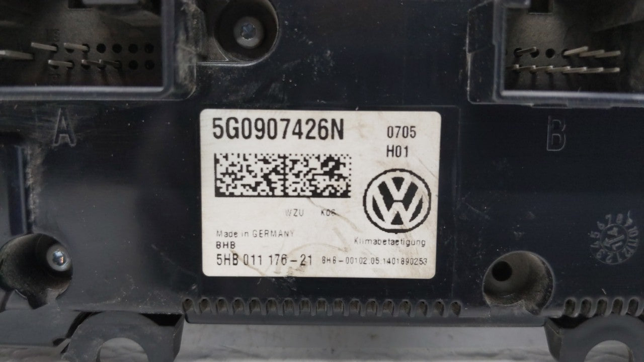 2015 Volkswagen Golf Climate Control Module Temperature AC/Heater Replacement P/N:5G0907426R 5G0907426N Fits OEM Used Auto P
