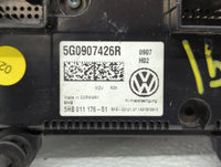 2015 Volkswagen Golf Climate Control Module Temperature AC/Heater Replacement P/N:5G0907426R 5G0907426N Fits OEM Used Auto P