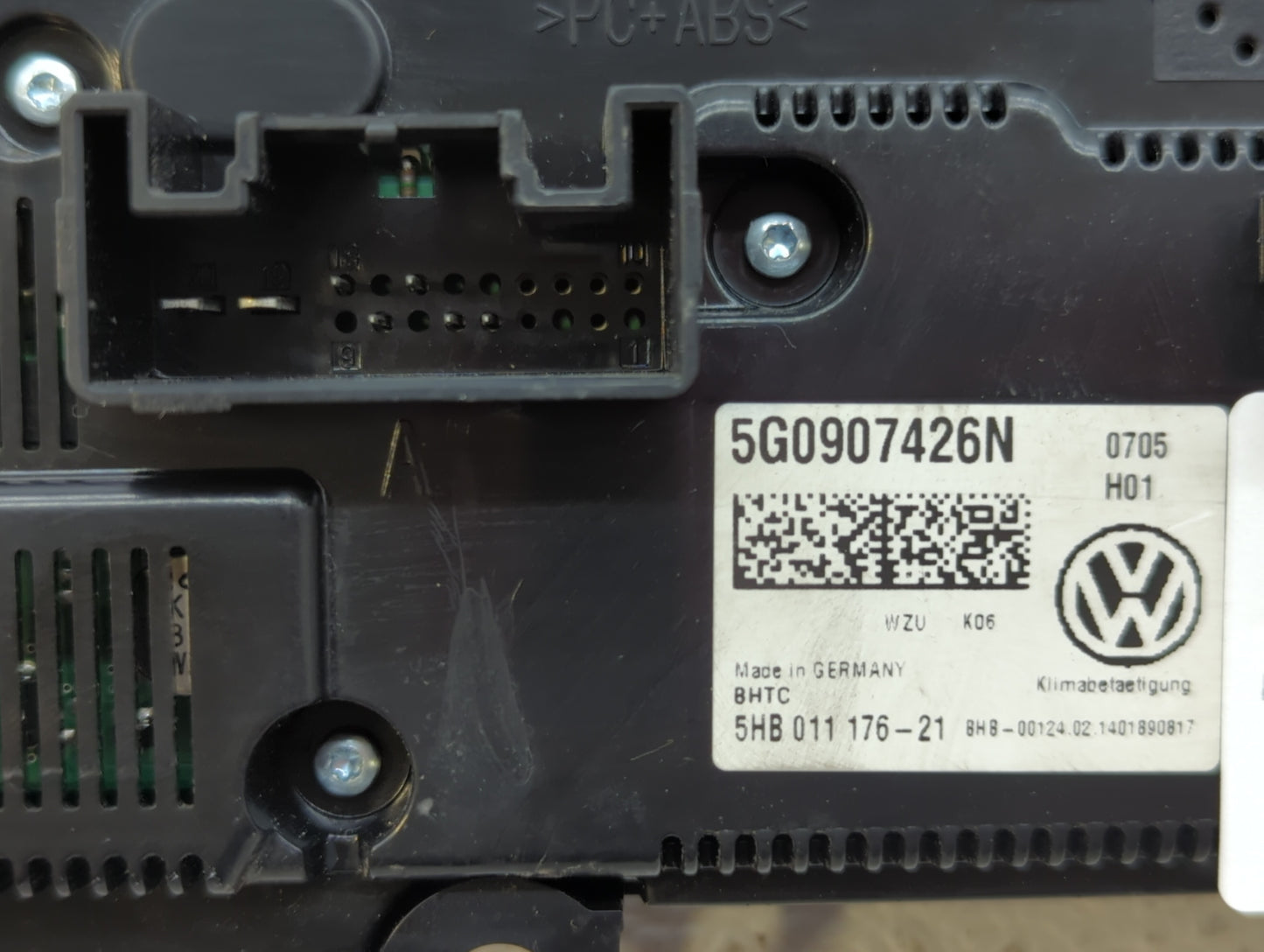 2015 Volkswagen Golf Climate Control Module Temperature AC/Heater Replacement P/N:5G0907426R 5G0907426N Fits OEM Used Auto P