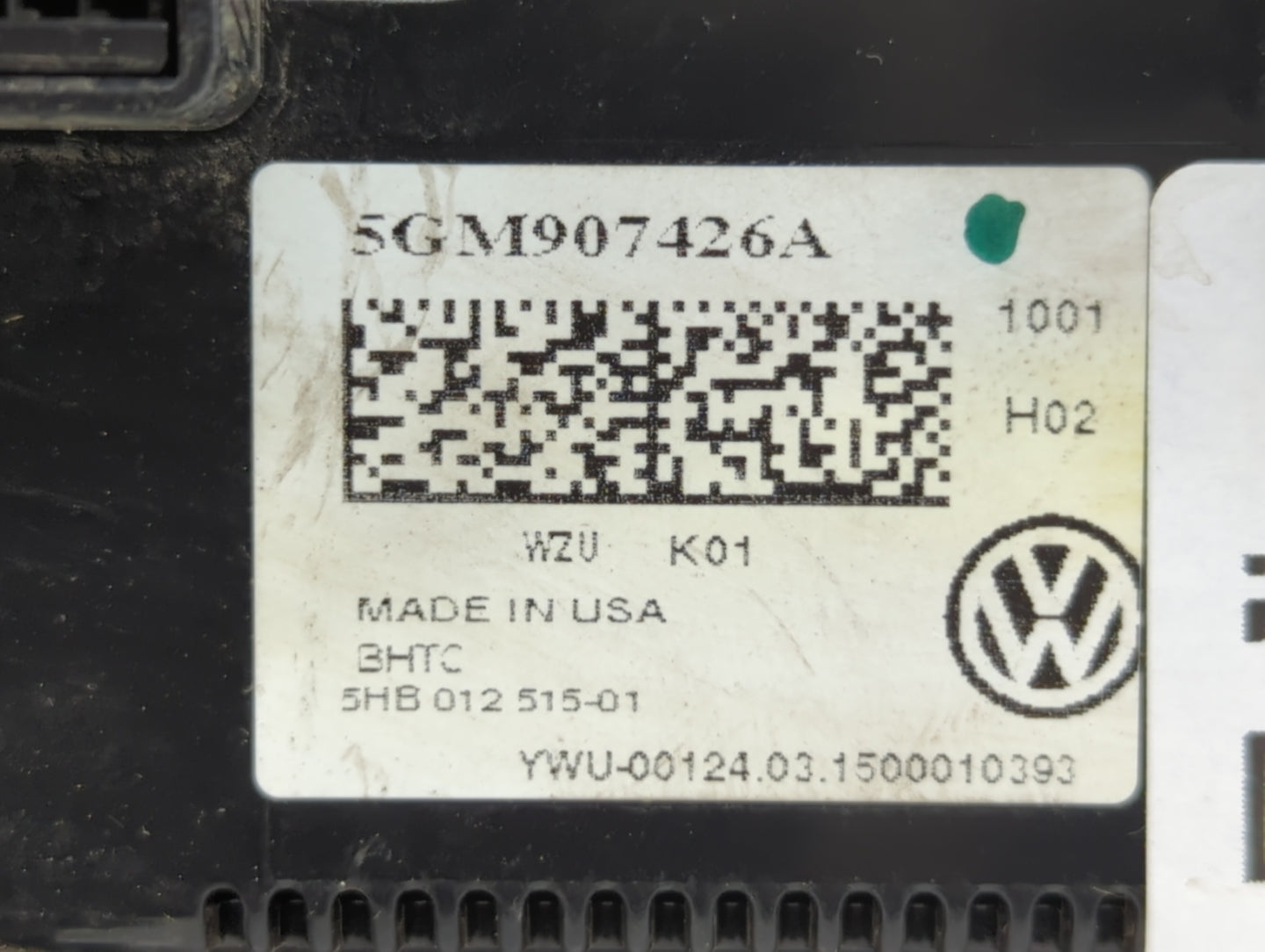 2015-2017 Volkswagen Golf Climate Control Module Temperature AC/Heater Replacement P/N:5G0907426Q 5GM907426A Fits OEM Used A