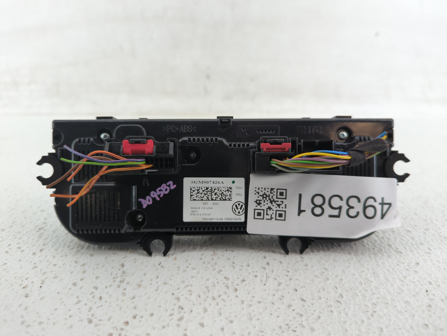 2015-2016 Volkswagen Golf Climate Control Module Temperature AC/Heater Replacement P/N:5GM907426A Fits Fits 2015 2016 OEM Us