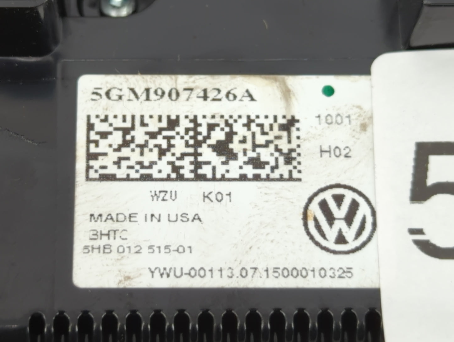 2015-2016 Volkswagen Golf Climate Control Module Temperature AC/Heater Replacement P/N:5GM907426A Fits Fits 2015 2016 OEM Us