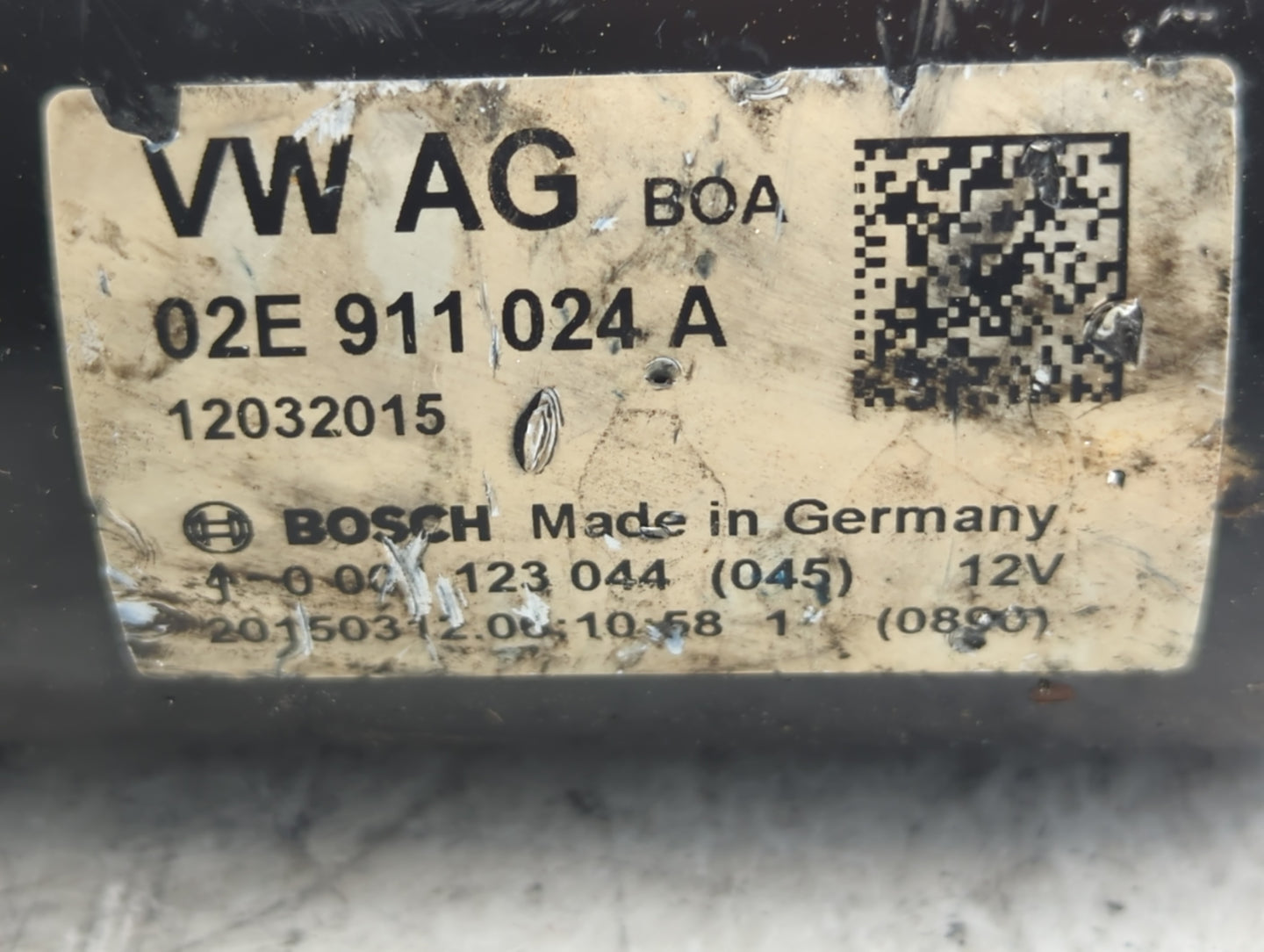 2015 Volkswagen Golf Car Starter Motor Solenoid OEM P/N:02E911024A Fits OEM Used Auto Parts - Oemusedautoparts1.com
