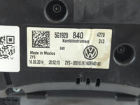 2015-2017 Volkswagen Golf Instrument Cluster Speedometer Gauges P/N:5G1920 840 Miles: Fits Fits 2015 2016 2017 OEM Used Auto