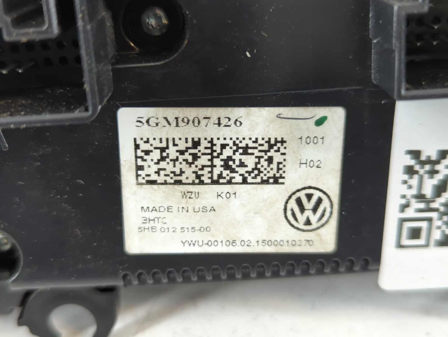 2015-2017 Volkswagen Golf Climate Control Module Temperature AC/Heater Replacement P/N:5GM907426 Fits Fits 2015 2016 2017 OE