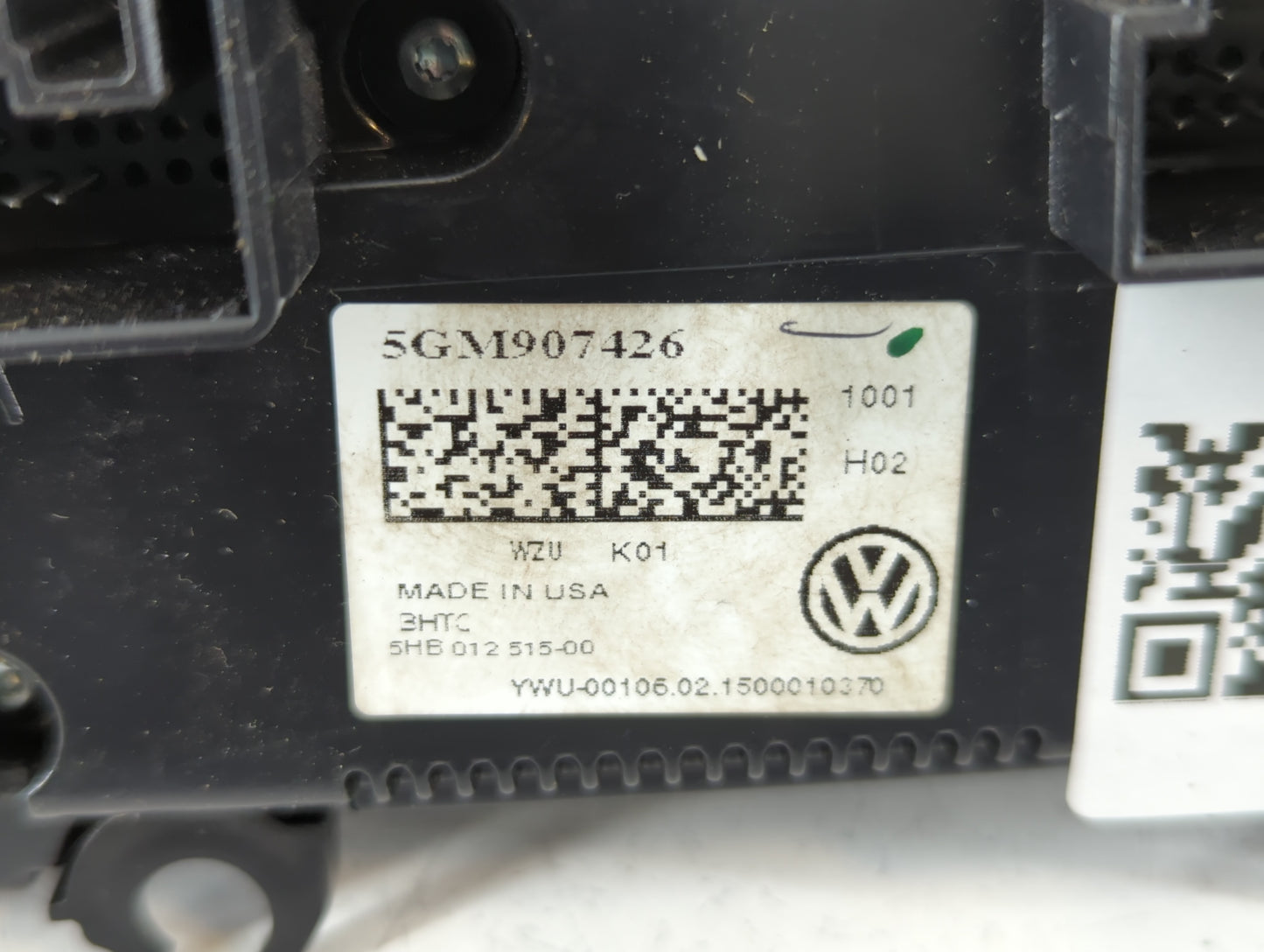 2015-2017 Volkswagen Golf Climate Control Module Temperature AC/Heater Replacement P/N:5GM907426 Fits Fits 2015 2016 2017 OE