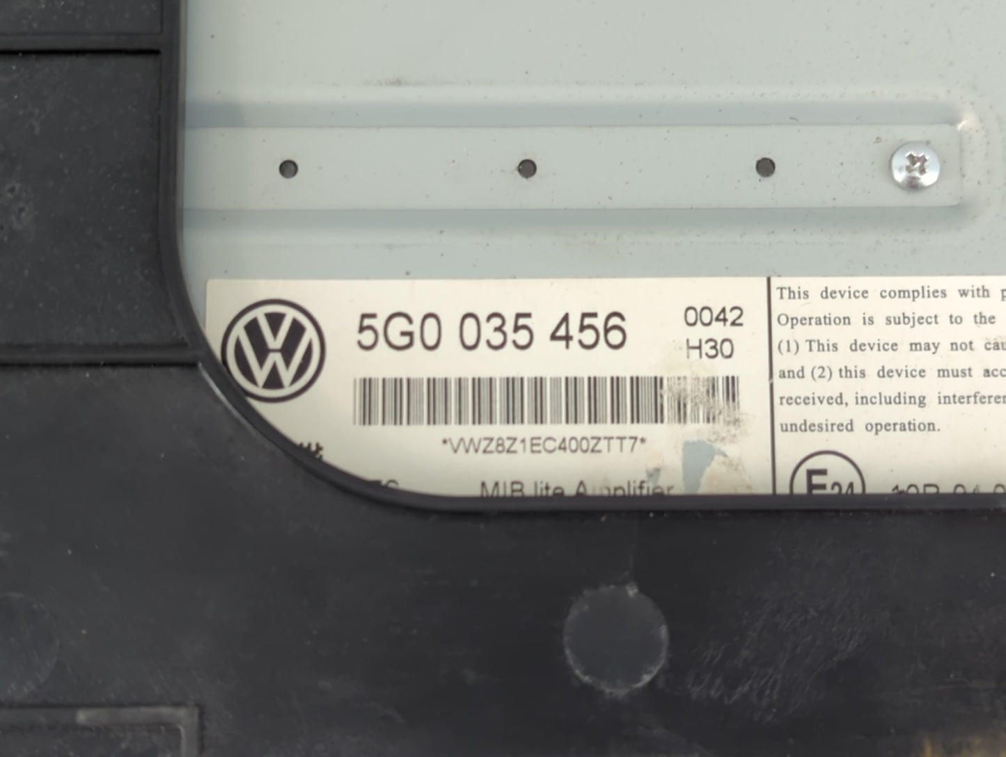 2015-2017 Volkswagen Gti Radio AM FM Cd Player Receiver Replacement P/N:5G0 035 456 Fits Fits 2015 2016 2017 OEM Used Auto P