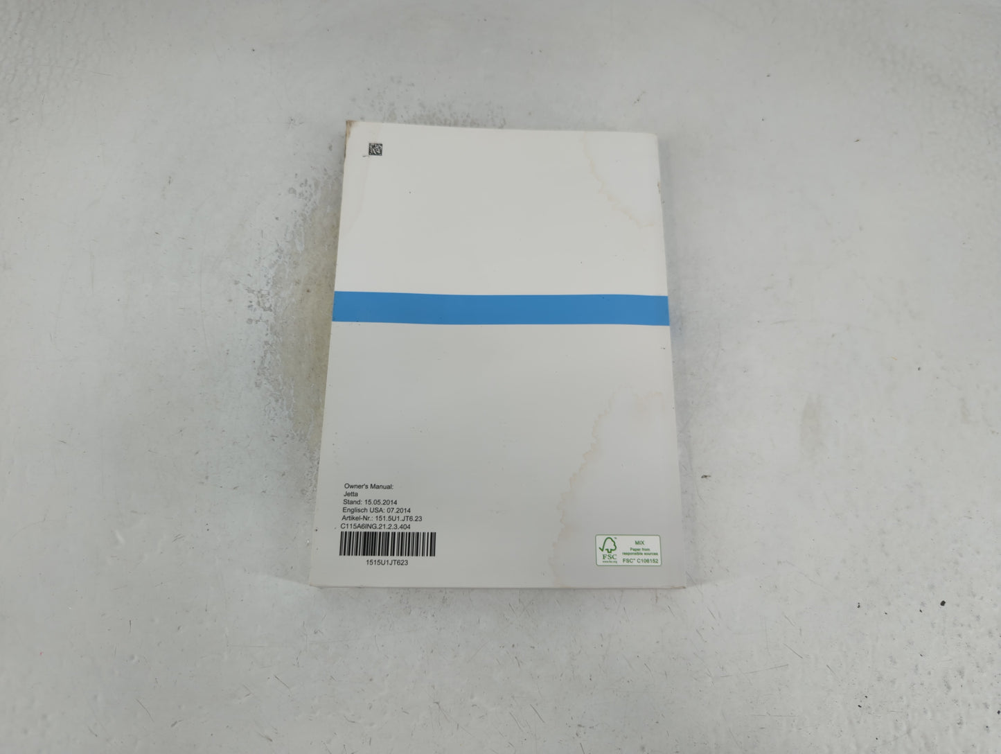2015 Volkswagen Jetta Owners Manual Book Guide P/N:1515U1JT623 OEM Used Auto Parts - Oemusedautoparts1.com