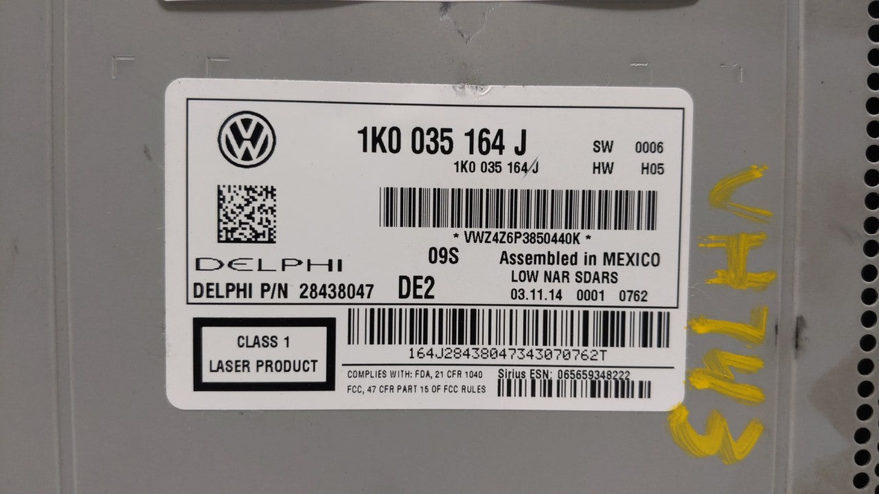 2015-2017 Volkswagen Jetta Am Fm Cd Player Radio Receiver - Oemusedautoparts1.com