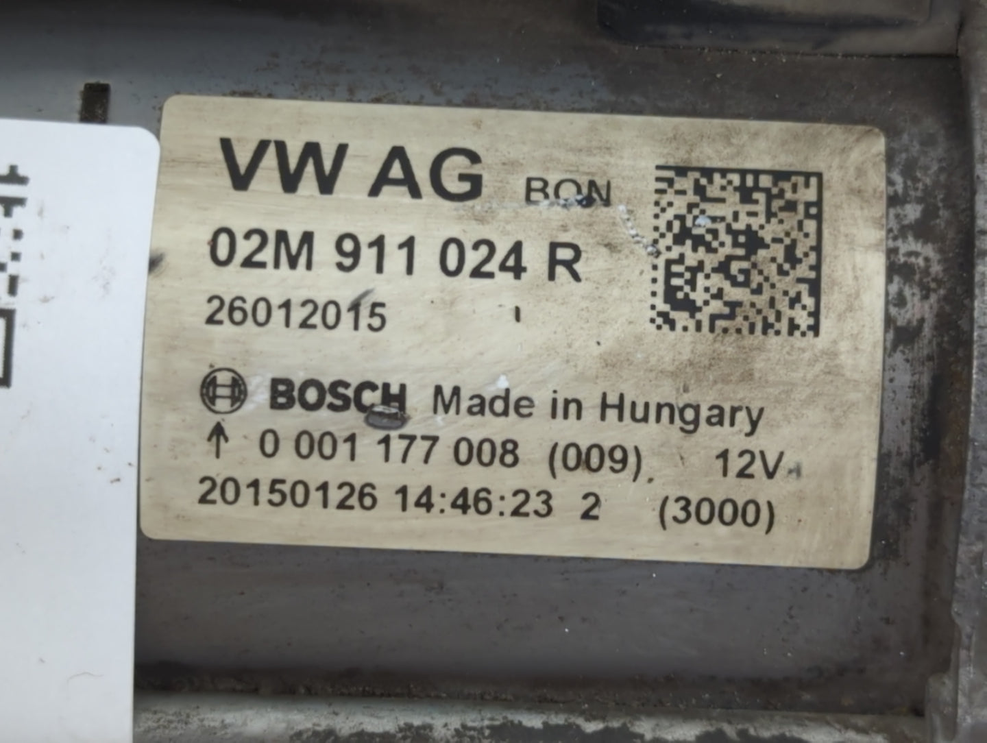 2014 Volkswagen Jetta Car Starter Motor Solenoid OEM P/N:02M 911 024 R Fits Fits 2015 2016 2017 2018 2019 2020 2021 2022 OEM