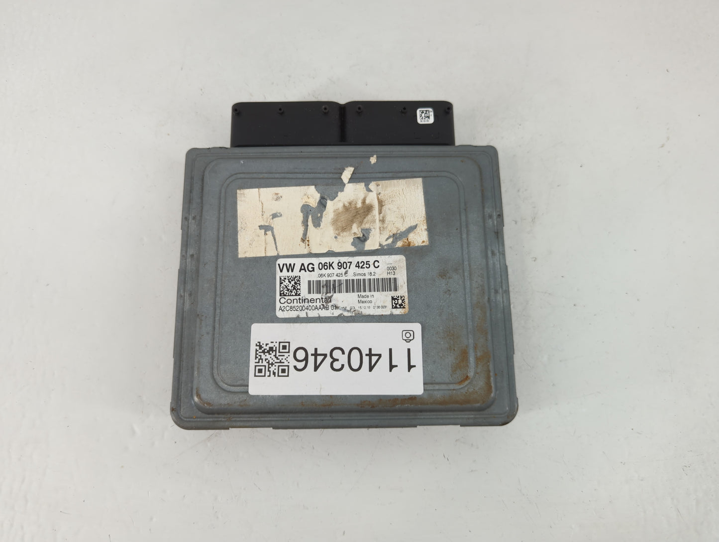 2015-2017 Volkswagen Jetta PCM Engine Control Computer ECU ECM PCU OEM P/N:06K 907 425 C Fits Fits 2015 2016 2017 OEM Used A