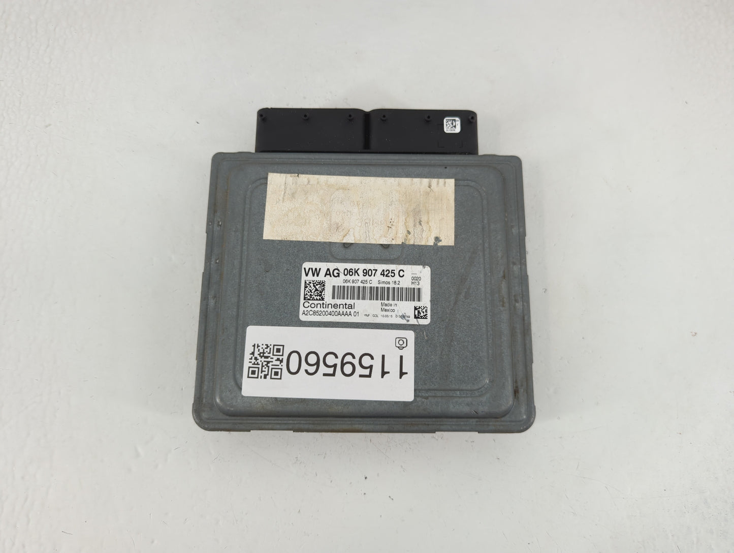 2015-2017 Volkswagen Jetta PCM Engine Control Computer ECU ECM PCU OEM P/N:06K 907 425 C Fits Fits 2015 2016 2017 OEM Used A