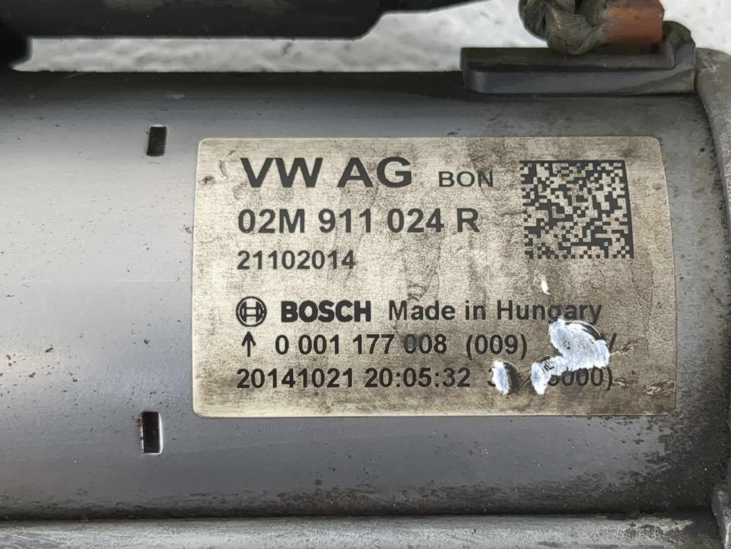 2014 Volkswagen Jetta Car Starter Motor Solenoid OEM P/N:02M 911 024 R Fits Fits 2015 2016 2017 2018 2019 2020 2021 2022 OEM