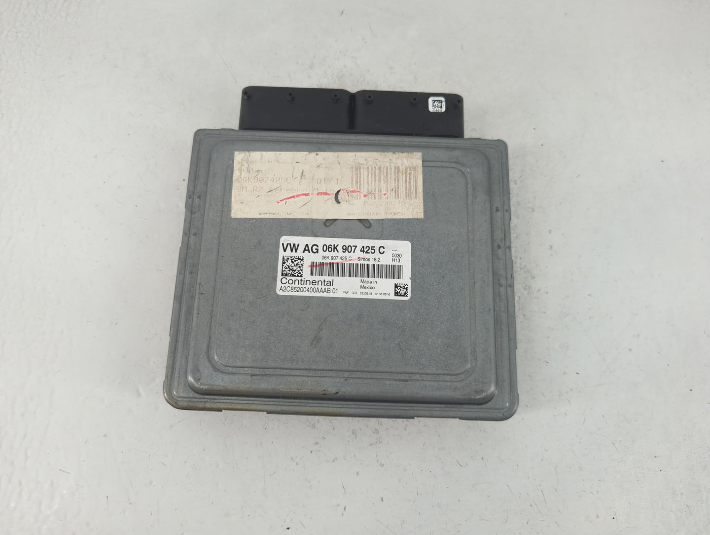 2015-2017 Volkswagen Jetta PCM Engine Control Computer ECU ECM PCU OEM P/N:06K 907 425 C Fits Fits 2015 2016 2017 OEM Used A