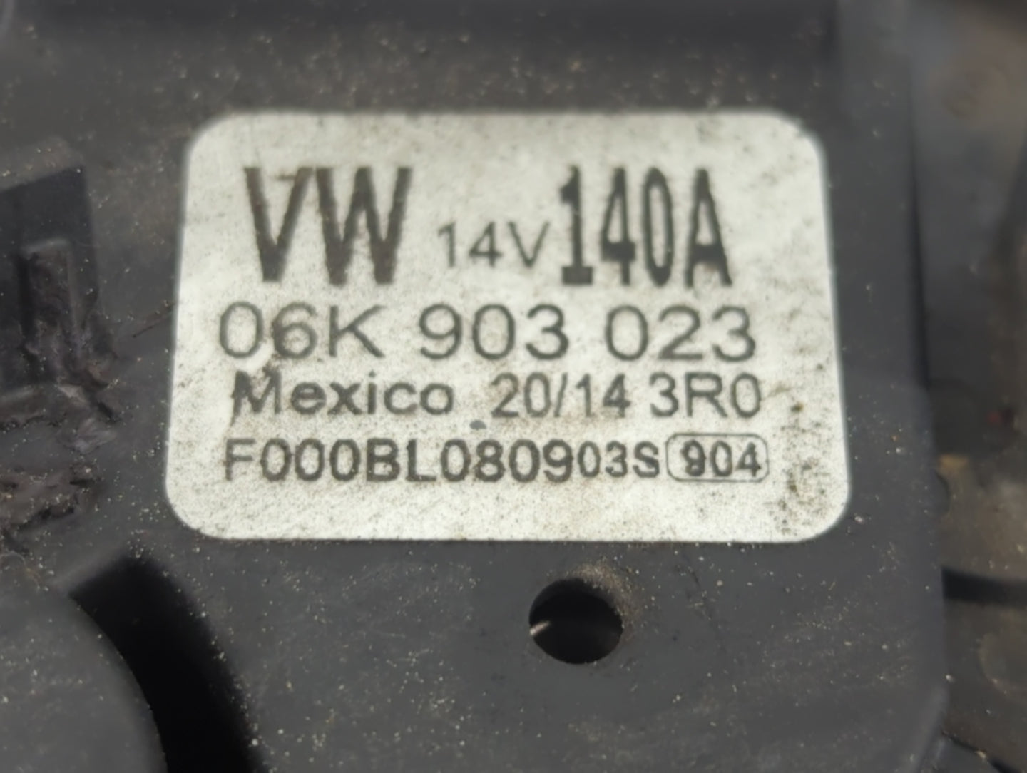 2013-2017 Volkswagen Jetta Alternator Replacement Generator Charging Assembly Engine OEM P/N:06K 903 023 Fits OEM Used Auto 