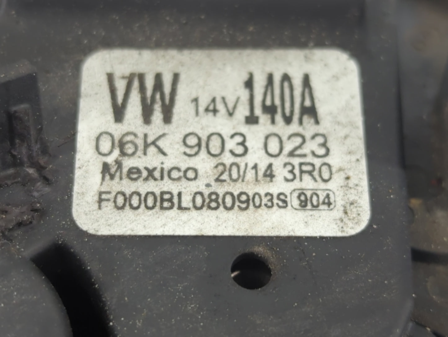 2013-2017 Volkswagen Jetta Alternator Replacement Generator Charging Assembly Engine OEM P/N:06K 903 023 Fits OEM Used Auto 