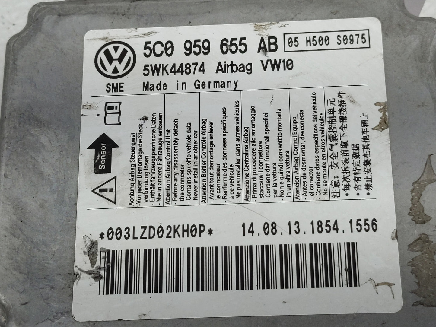 2015 Volkswagen Jetta PCM Engine Control Computer ECU ECM PCU OEM P/N:5C0 959 655 AB Fits OEM Used Auto Parts - Oemusedautop