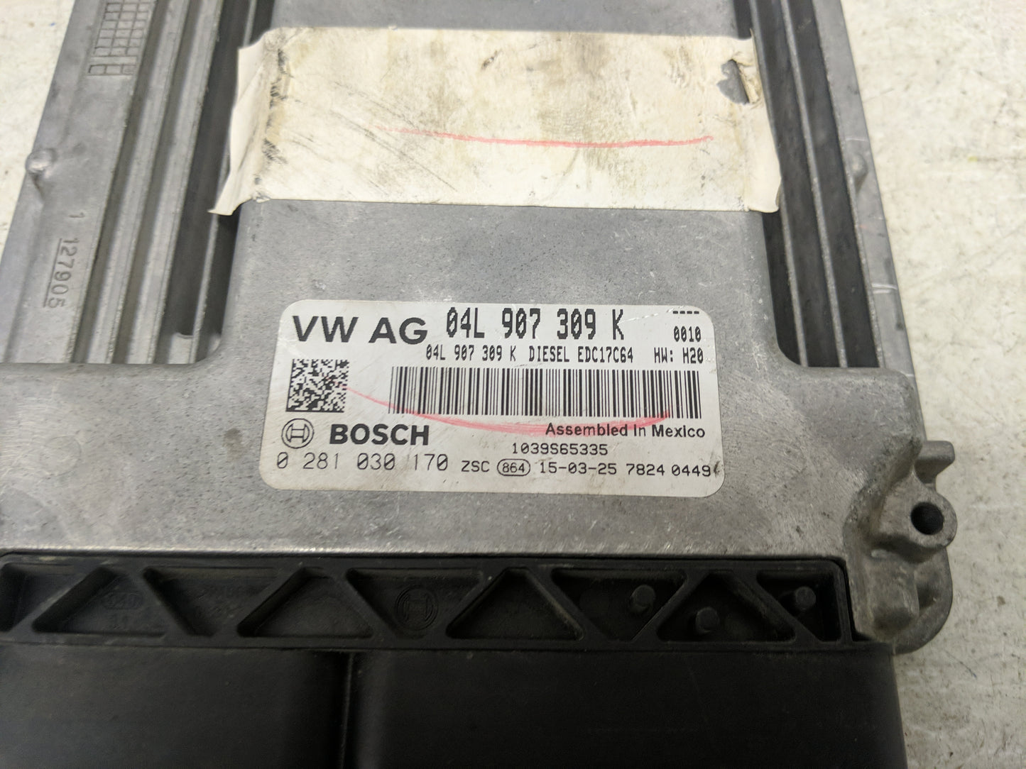 2015-2016 Volkswagen Jetta PCM Engine Control Computer ECU ECM PCU OEM P/N:0 281 030 170 04L 907 309 K Fits Fits 2015 2016 O