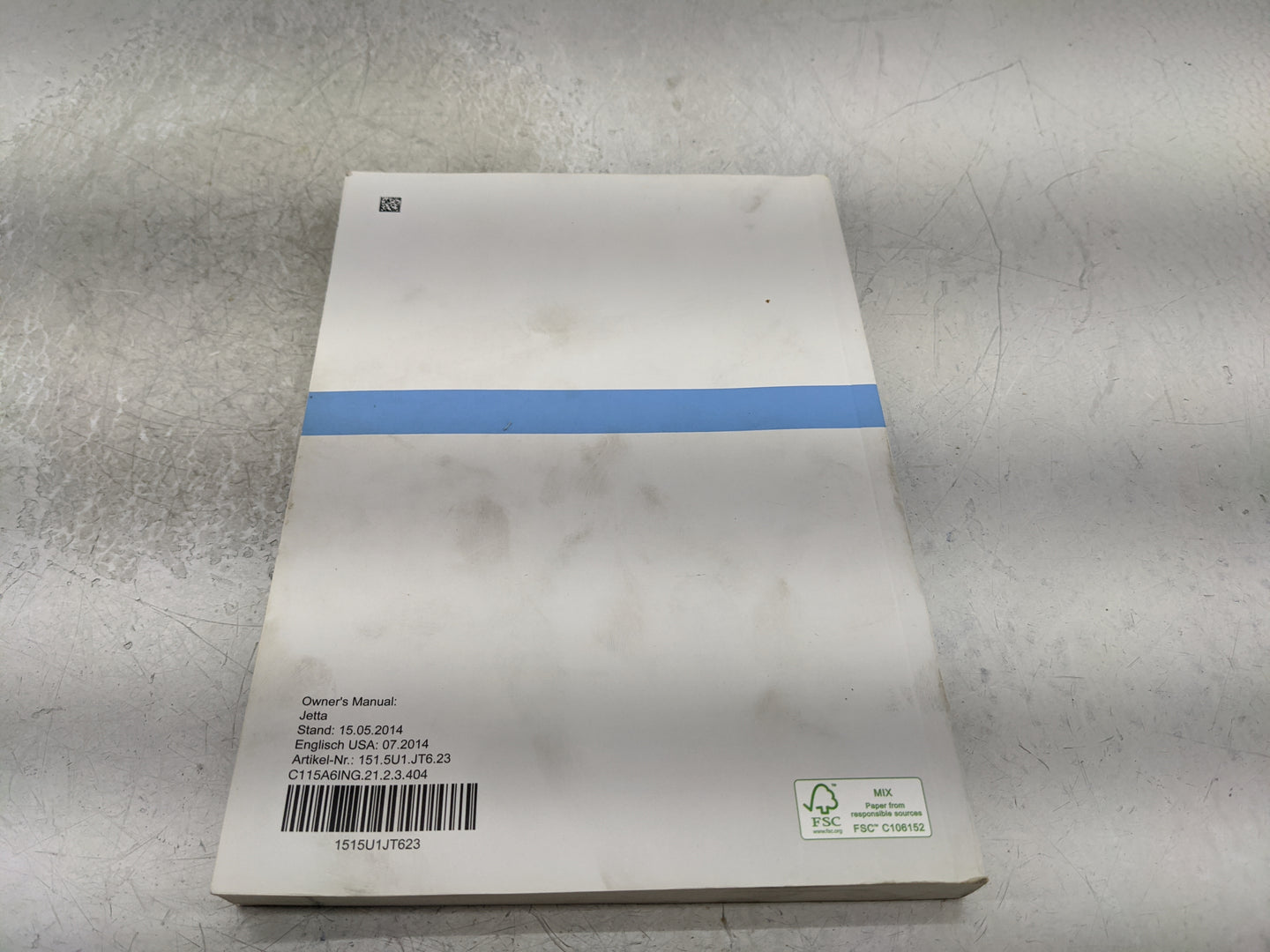 2015 Volkswagen Jetta Owners Manual Book Guide P/N:1515U1JT623 OEM Used Auto Parts - Oemusedautoparts1.com