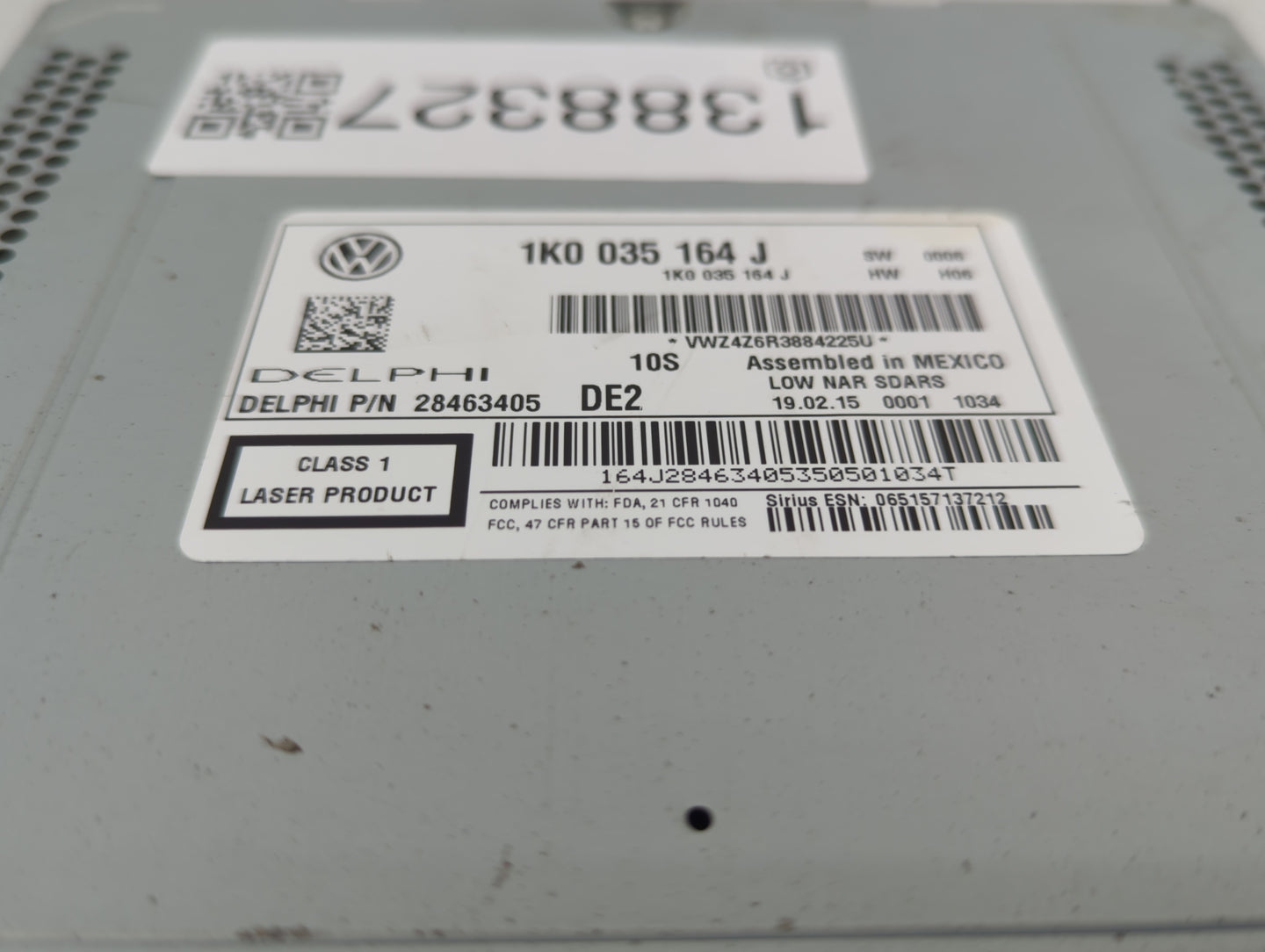 2015-2017 Volkswagen Jetta Radio AM FM Cd Player Receiver Replacement P/N:1K0 035 164 J 1Q0 035 274 B Fits Fits 2015 2016 20