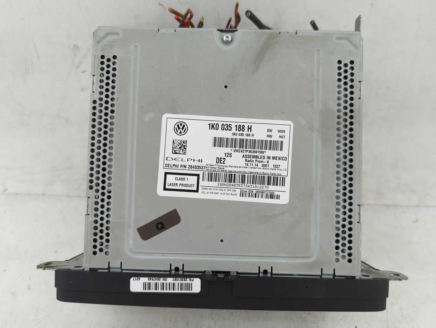 2015-2017 Volkswagen Jetta Radio AM FM Cd Player Receiver Replacement P/N:1K0 035 188 H Fits Fits 2014 2015 2016 2017 OEM Us