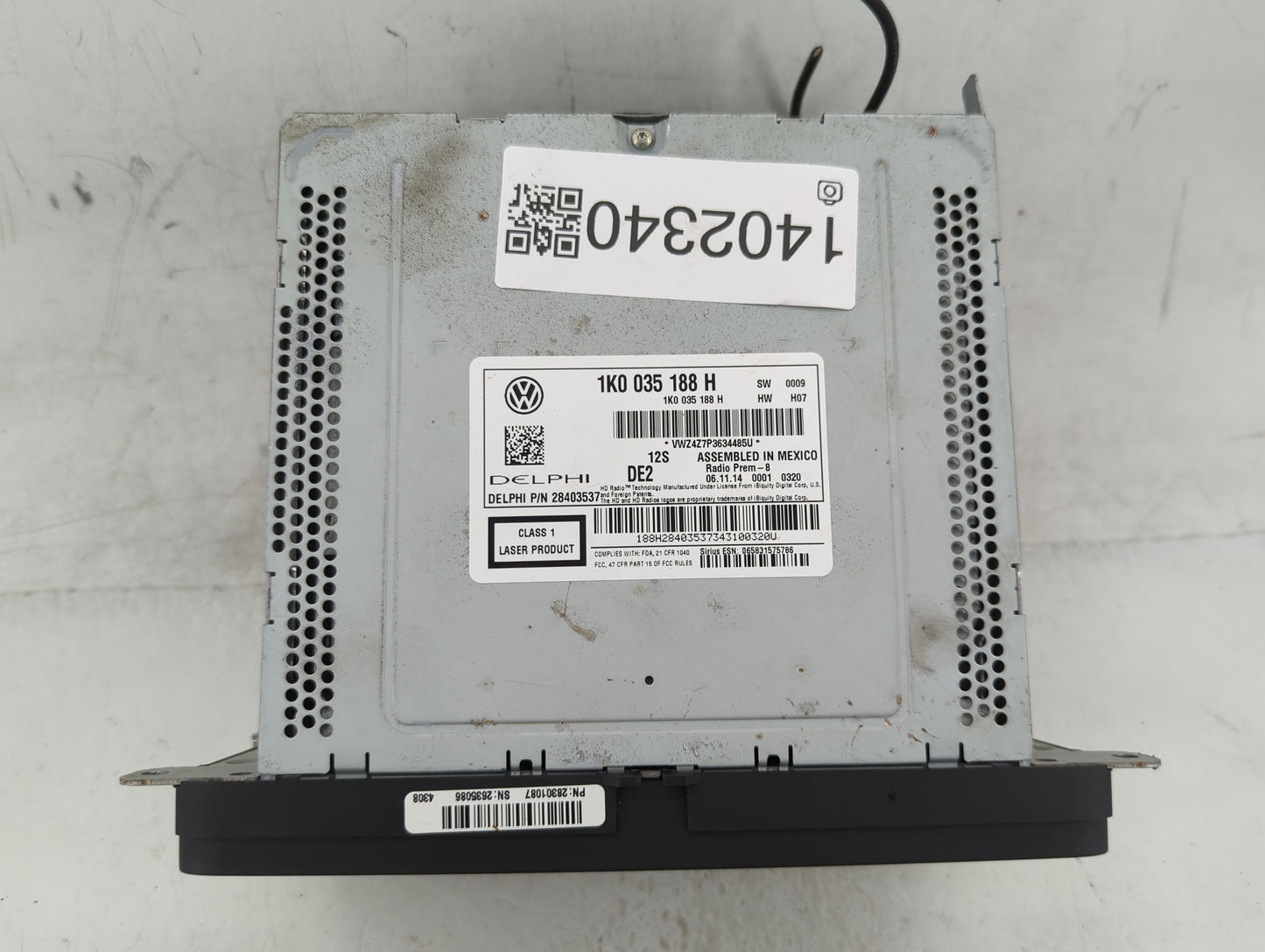 2015-2017 Volkswagen Jetta Radio AM FM Cd Player Receiver Replacement P/N:1K0 035 188 H Fits Fits 2014 2015 2016 2017 OEM Us