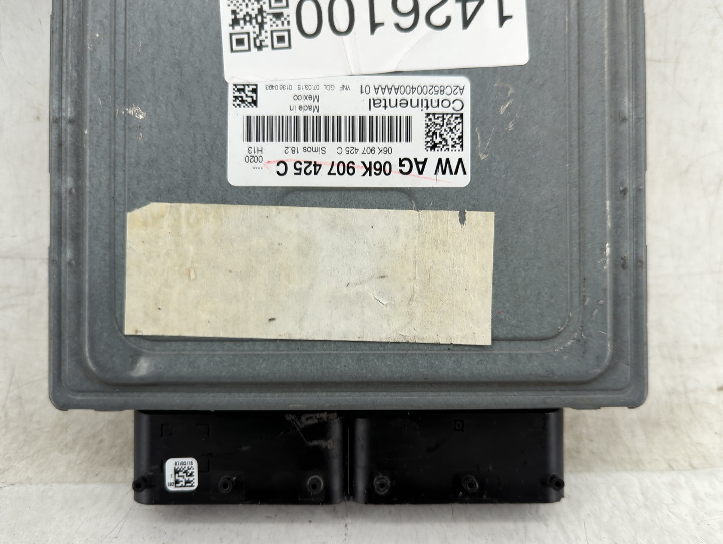 2015-2017 Volkswagen Jetta PCM Engine Control Computer ECU ECM PCU OEM P/N:06K907425C A2C8520040AAA01 Fits Fits 2015 2016 20