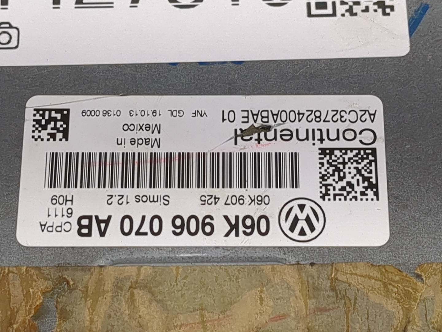 2014-2016 Volkswagen Jetta PCM Engine Control Computer ECU ECM PCU OEM P/N:06K 906 070 AB Fits Fits 2014 2015 2016 OEM Used 