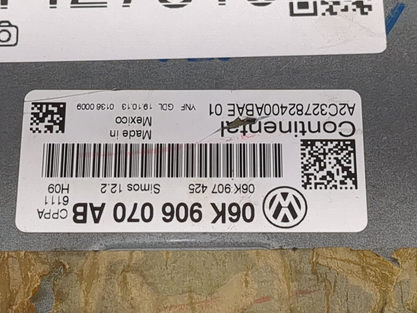 2014-2016 Volkswagen Jetta PCM Engine Control Computer ECU ECM PCU OEM P/N:06K 906 070 AB Fits Fits 2014 2015 2016 OEM Used 