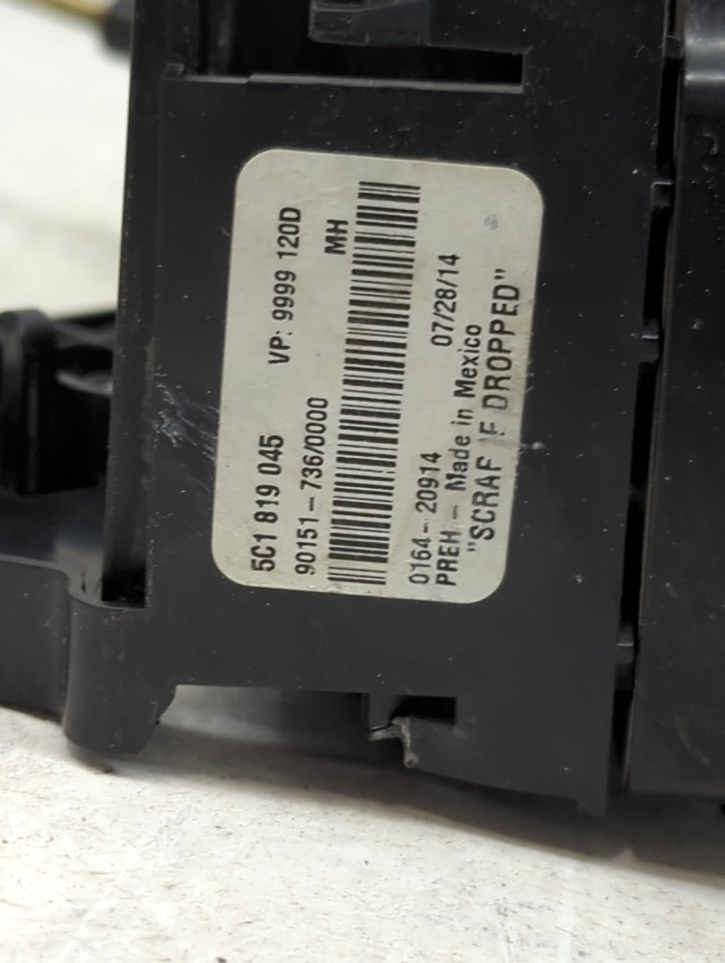 2015-2018 Volkswagen Jetta Climate Control Module Temperature AC/Heater Replacement P/N:5C1819045 Fits Fits 2015 2016 2017 2