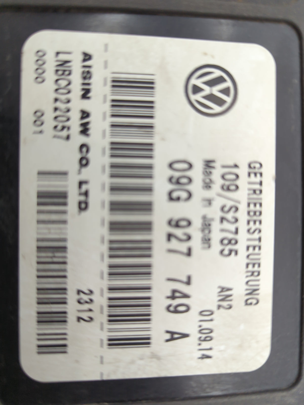 2015-2016 Volkswagen Jetta Safety Restraint Srs Airbag Control Module - Oemusedautoparts1.com