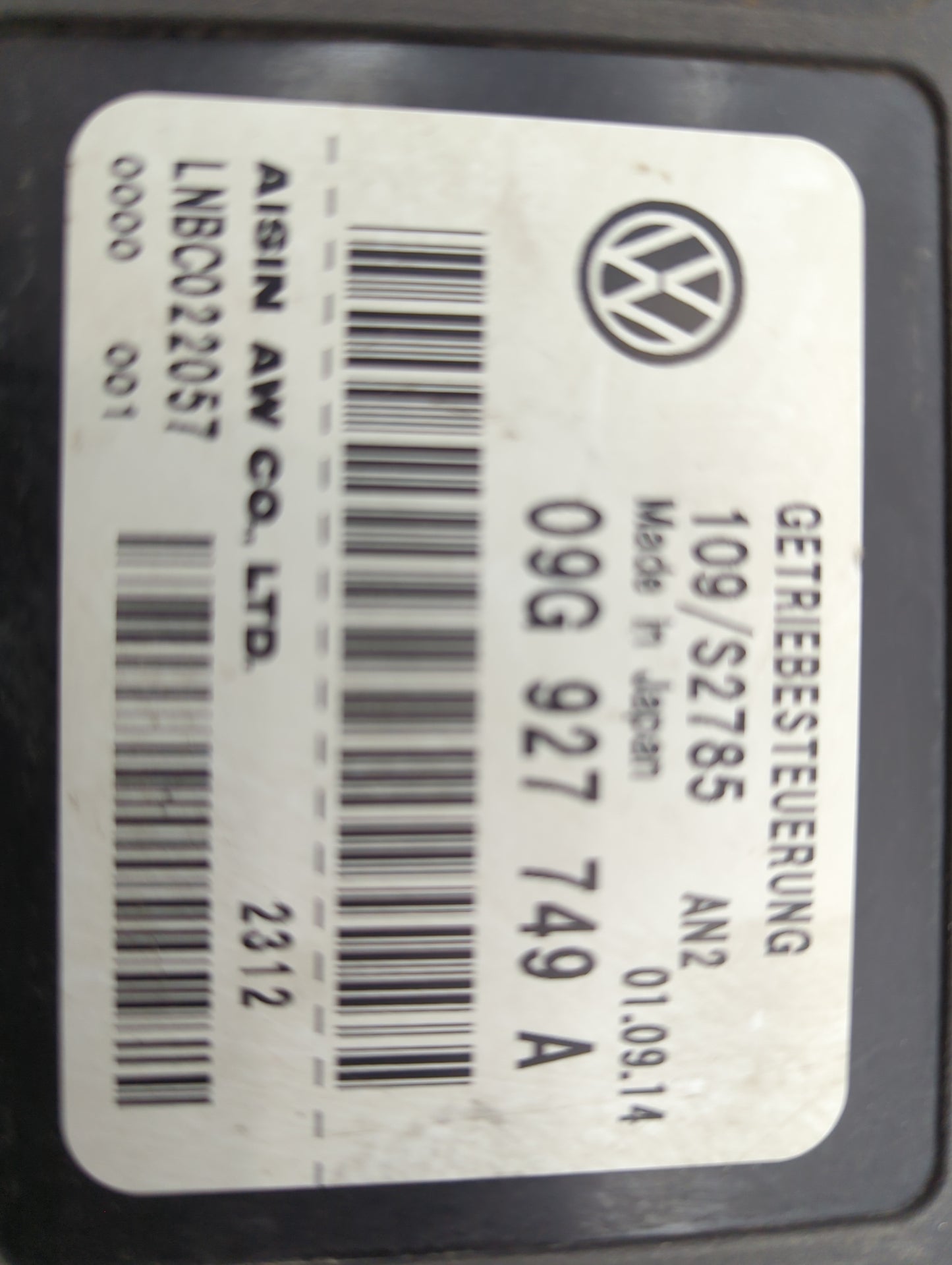 2015-2016 Volkswagen Jetta Safety Restraint Srs Airbag Control Module - Oemusedautoparts1.com