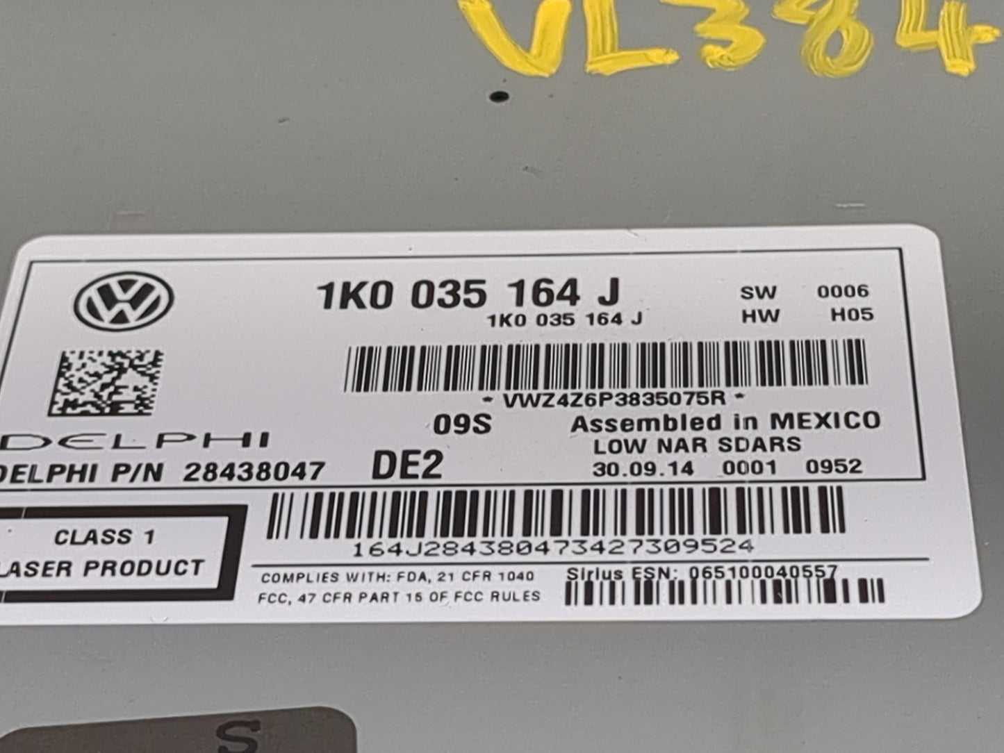 2015-2017 Volkswagen Jetta Radio AM FM Cd Player Receiver Replacement P/N:1K0035164J 28438047 Fits Fits 2015 2016 2017 OEM U