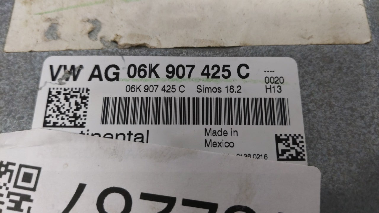 2015-2017 Volkswagen Jetta PCM Engine Control Computer ECU ECM PCU OEM P/N:06K 907 425 C Fits Fits 2015 2016 2017 OEM Used A