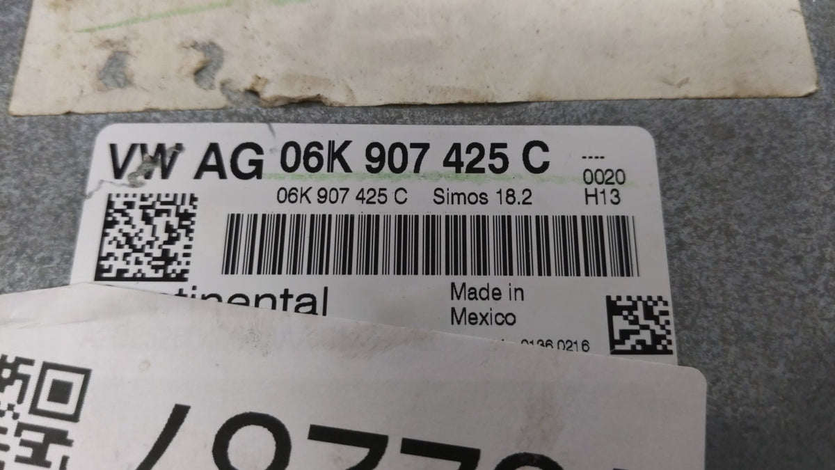 2015-2017 Volkswagen Jetta PCM Engine Control Computer ECU ECM PCU OEM P/N:06K 907 425 C Fits 2015 2016 2017 OEM Used Auto P
