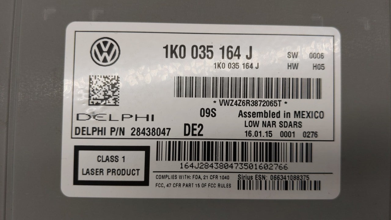 2015-2017 Volkswagen Jetta Am Fm Cd Player Radio Receiver - Oemusedautoparts1.com