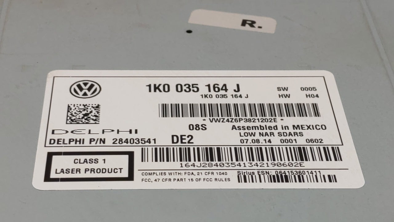 2015-2017 Volkswagen Jetta Radio AM FM Cd Player Receiver Replacement P/N:1K0035164J 1K0 035 164 J Fits Fits 2015 2016 2017 