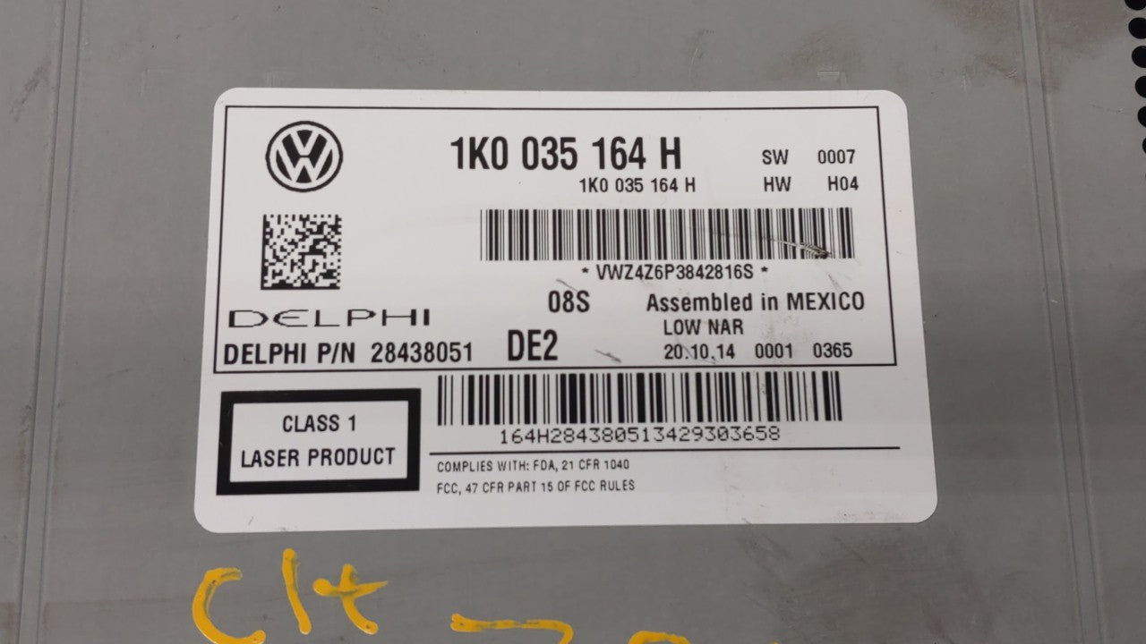 2015-2017 Volkswagen Jetta Radio AM FM Cd Player Receiver Replacement P/N:1K0 035 164 H Fits Fits 2014 2015 2016 2017 OEM Us
