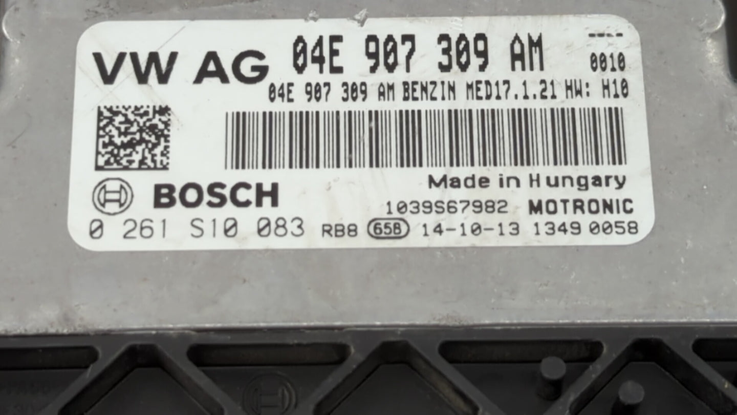 2013-2016 Volkswagen Jetta PCM Engine Control Computer ECU ECM PCU OEM P/N:04E 907 309 AM 04E 907 309 AP Fits OEM Used Auto 