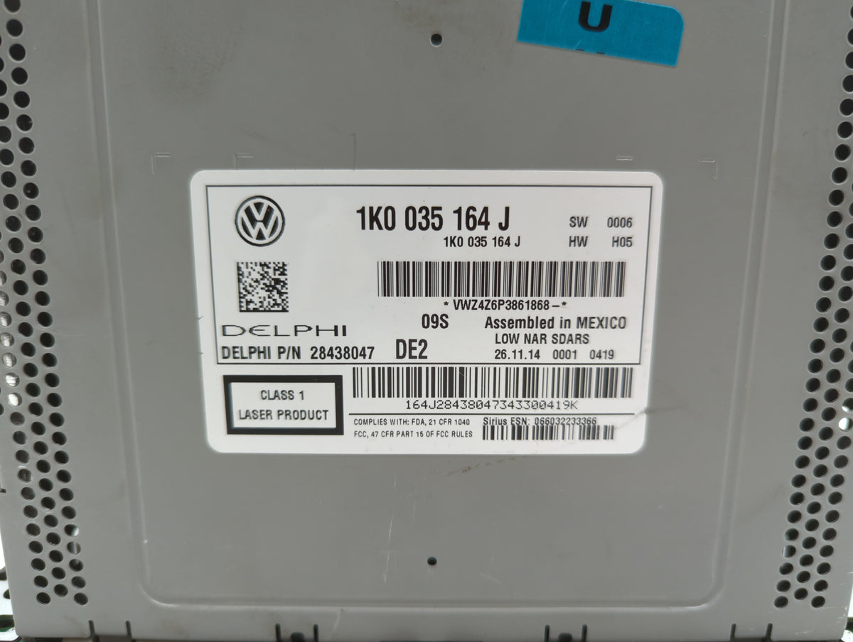 2015-2017 Volkswagen Jetta Am Fm Cd Player Radio Receiver 325470 - Oemusedautoparts1.com