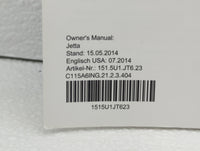 2015 Volkswagen Jetta Owners Manual Book Guide OEM Used Auto Parts - Oemusedautoparts1.com