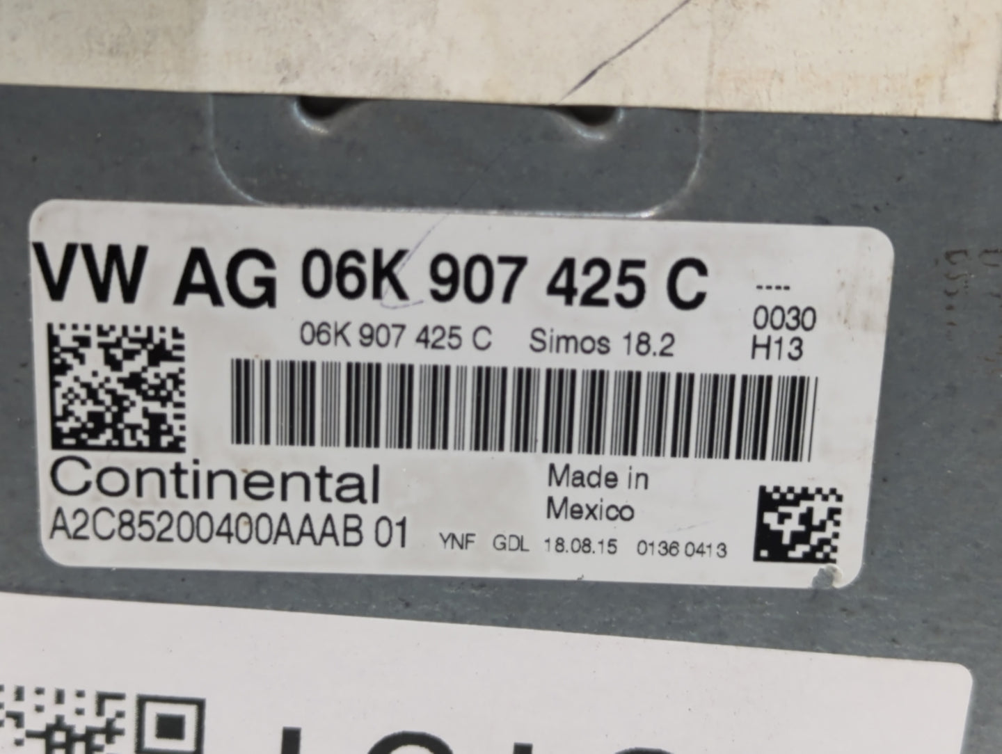 2015-2017 Volkswagen Jetta PCM Engine Control Computer ECU ECM PCU OEM P/N:09G 927 158 BC 06K 907 425 C Fits Fits 2015 2016 