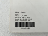 2015 Volkswagen Jetta Owners Manual Book Guide OEM Used Auto Parts - Oemusedautoparts1.com